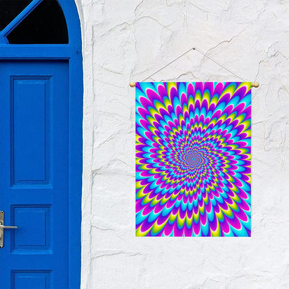 Abstract Dizzy Moving Optical Illusion Garden Flag