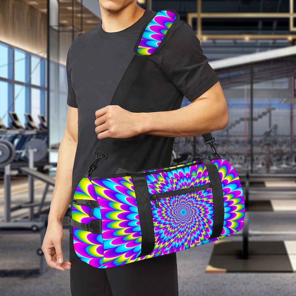 Abstract Dizzy Moving Optical Illusion Gym Bag