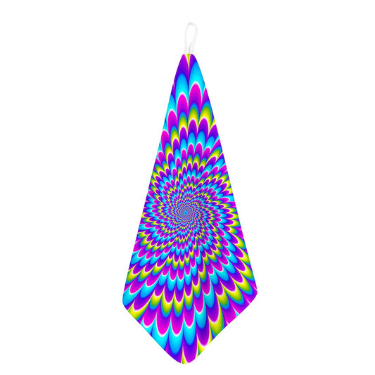 Abstract Dizzy Moving Optical Illusion Hand Towel