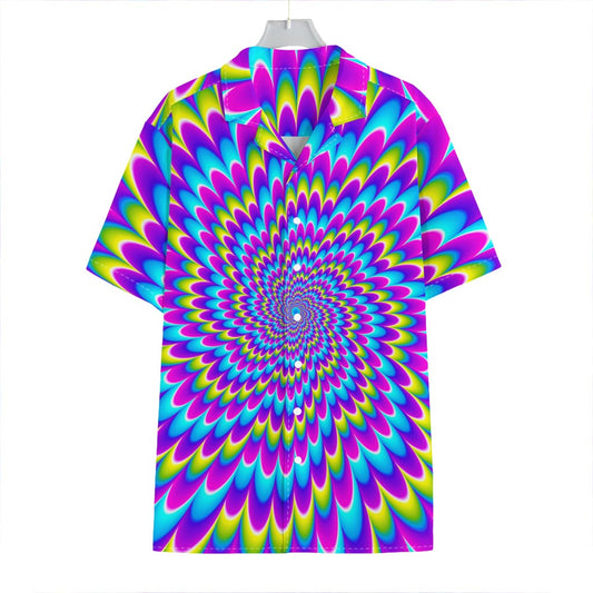 Abstract Dizzy Moving Optical Illusion Hawaiian Shirt