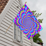 Abstract Dizzy Moving Optical Illusion House Flag