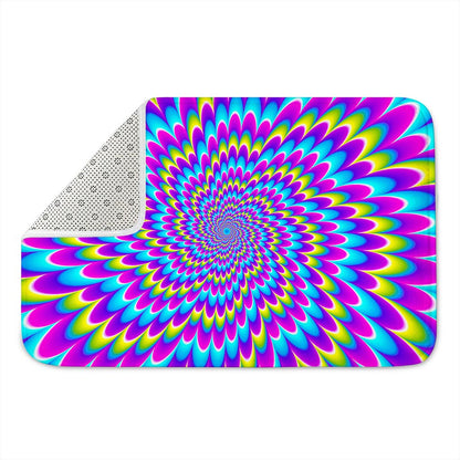 Abstract Dizzy Moving Optical Illusion Indoor Door Mat