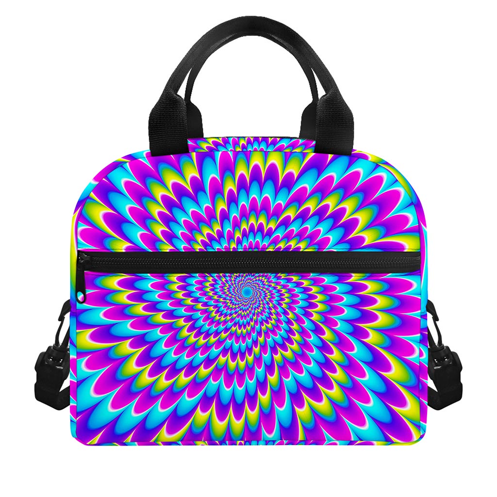 Abstract Dizzy Moving Optical Illusion Insulated Lunch Bag