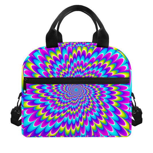 Abstract Dizzy Moving Optical Illusion Insulated Lunch Bag