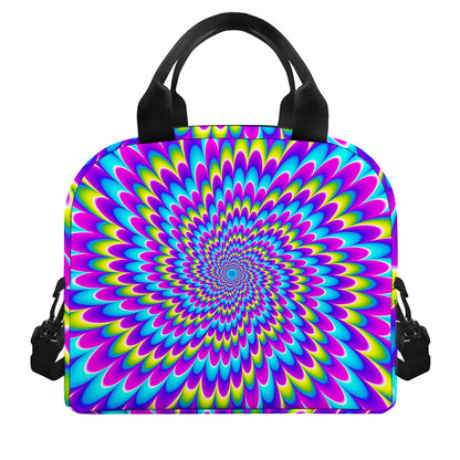 Abstract Dizzy Moving Optical Illusion Insulated Lunch Bag