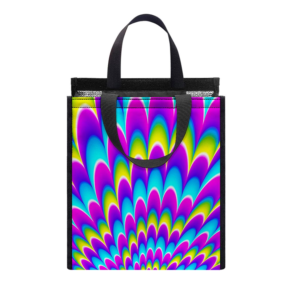 Abstract Dizzy Moving Optical Illusion Insulated Lunch Tote