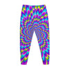 Abstract Dizzy Moving Optical Illusion Jogger Pants