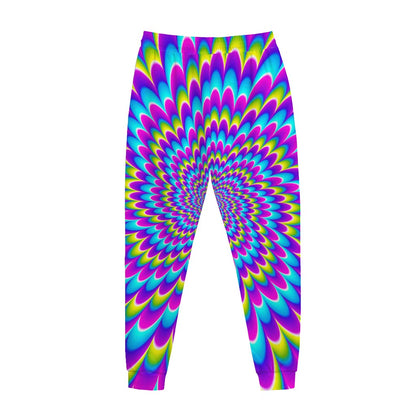 Abstract Dizzy Moving Optical Illusion Jogger Pants