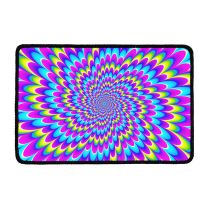 Abstract Dizzy Moving Optical Illusion Kitchen Mat