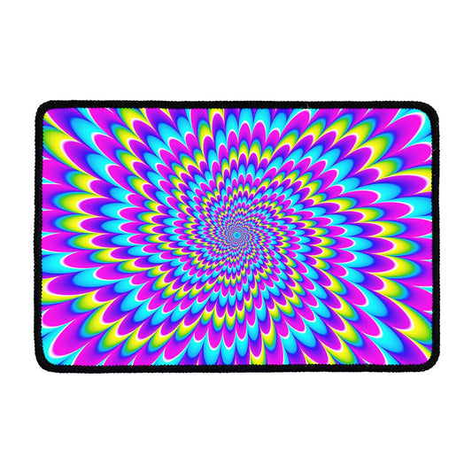 Abstract Dizzy Moving Optical Illusion Kitchen Mat