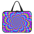 Abstract Dizzy Moving Optical Illusion Laptop Sleeve With Handle