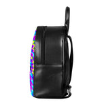 Abstract Dizzy Moving Optical Illusion Leather Backpack