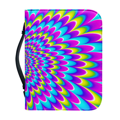 Abstract Dizzy Moving Optical Illusion Leather Bible Cover