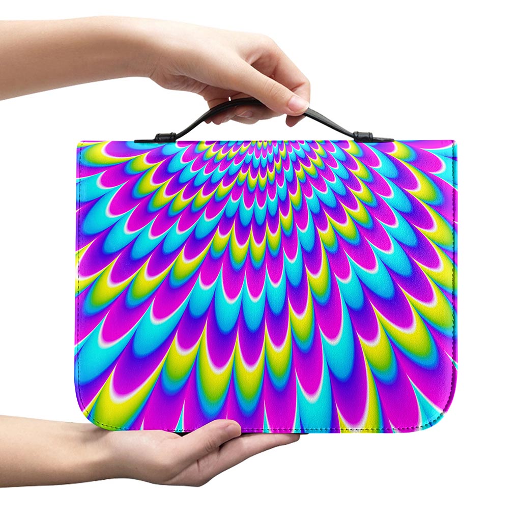 Abstract Dizzy Moving Optical Illusion Leather Bible Cover