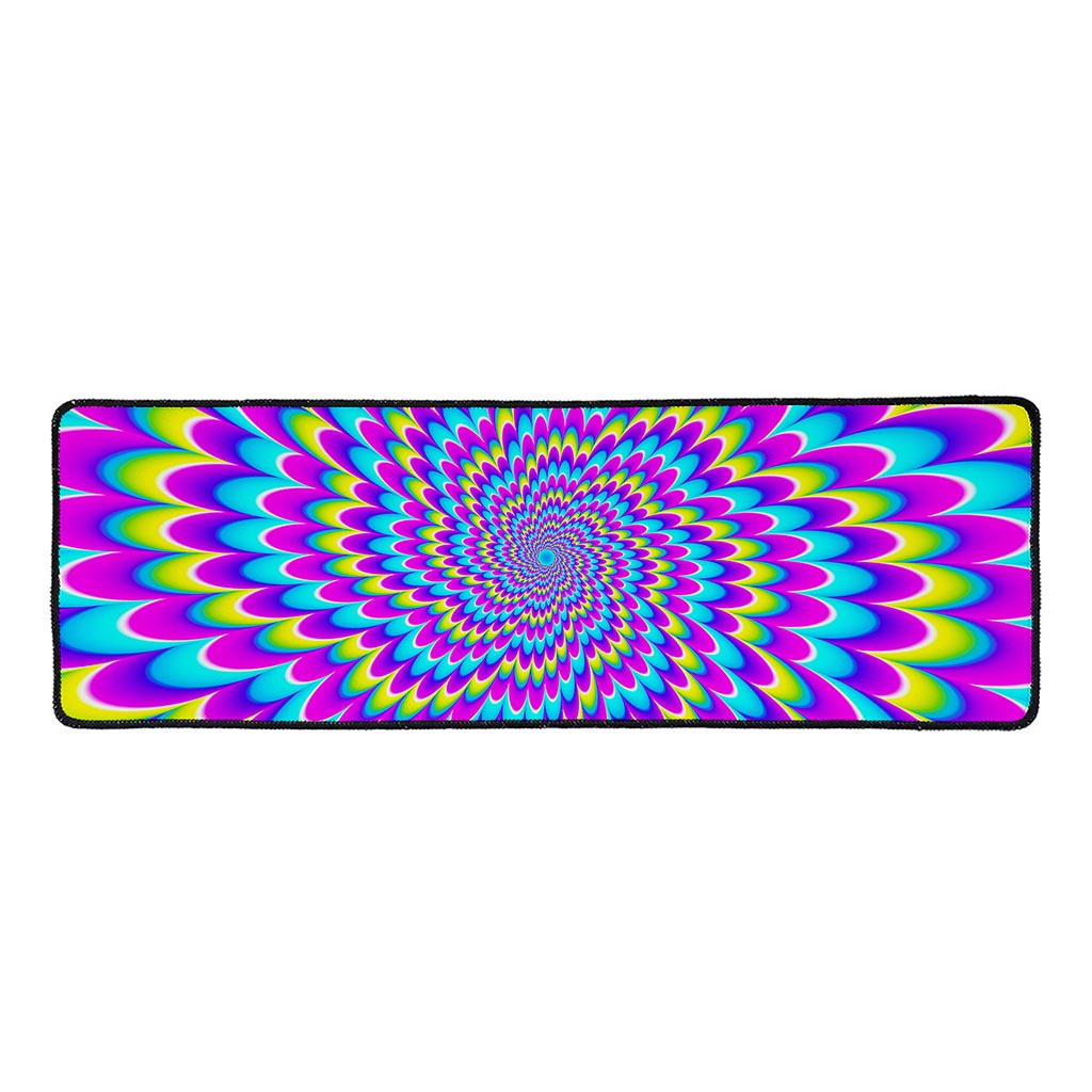 Abstract Dizzy Moving Optical Illusion Long Kitchen Mat