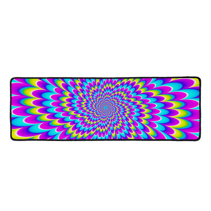 Abstract Dizzy Moving Optical Illusion Long Kitchen Mat