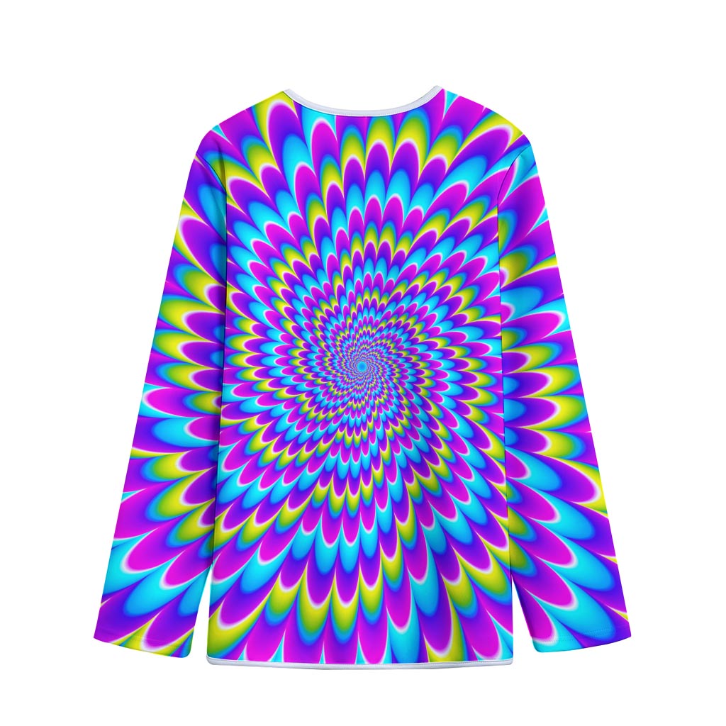 Abstract Dizzy Moving Optical Illusion Long Sleeve Short Coat
