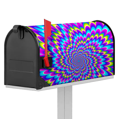 Abstract Dizzy Moving Optical Illusion Mailbox Cover
