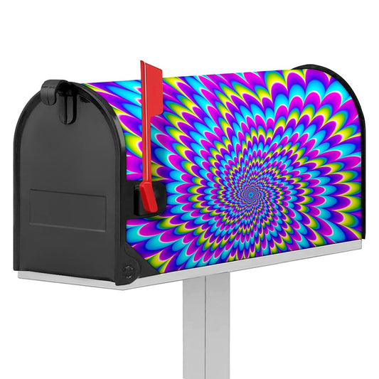 Abstract Dizzy Moving Optical Illusion Mailbox Cover