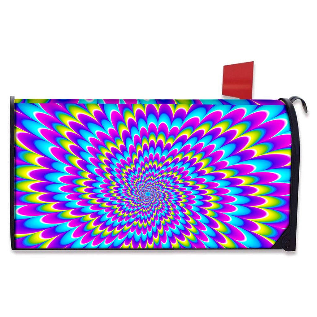 Abstract Dizzy Moving Optical Illusion Mailbox Cover