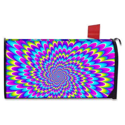 Abstract Dizzy Moving Optical Illusion Mailbox Cover