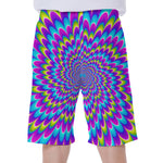 Abstract Dizzy Moving Optical Illusion Men's Beach Shorts