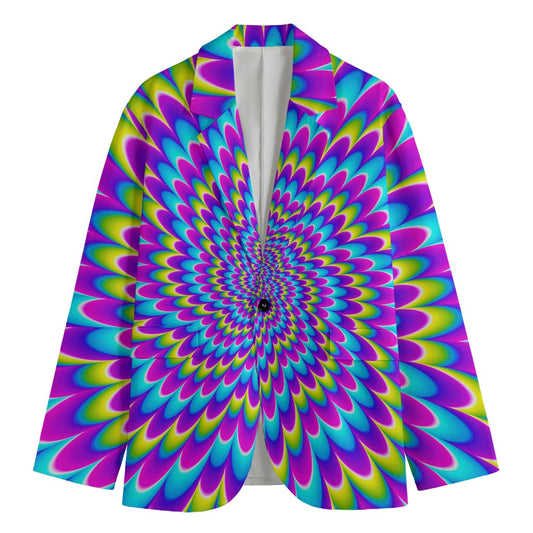 Abstract Dizzy Moving Optical Illusion Men's Blazer