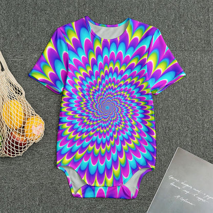Abstract Dizzy Moving Optical Illusion Men's Bodysuit