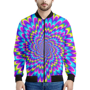 Abstract Dizzy Moving Optical Illusion Men's Bomber Jacket
