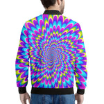 Abstract Dizzy Moving Optical Illusion Men's Bomber Jacket