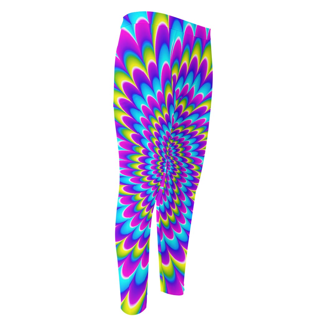 Abstract Dizzy Moving Optical Illusion Men's Compression Pants