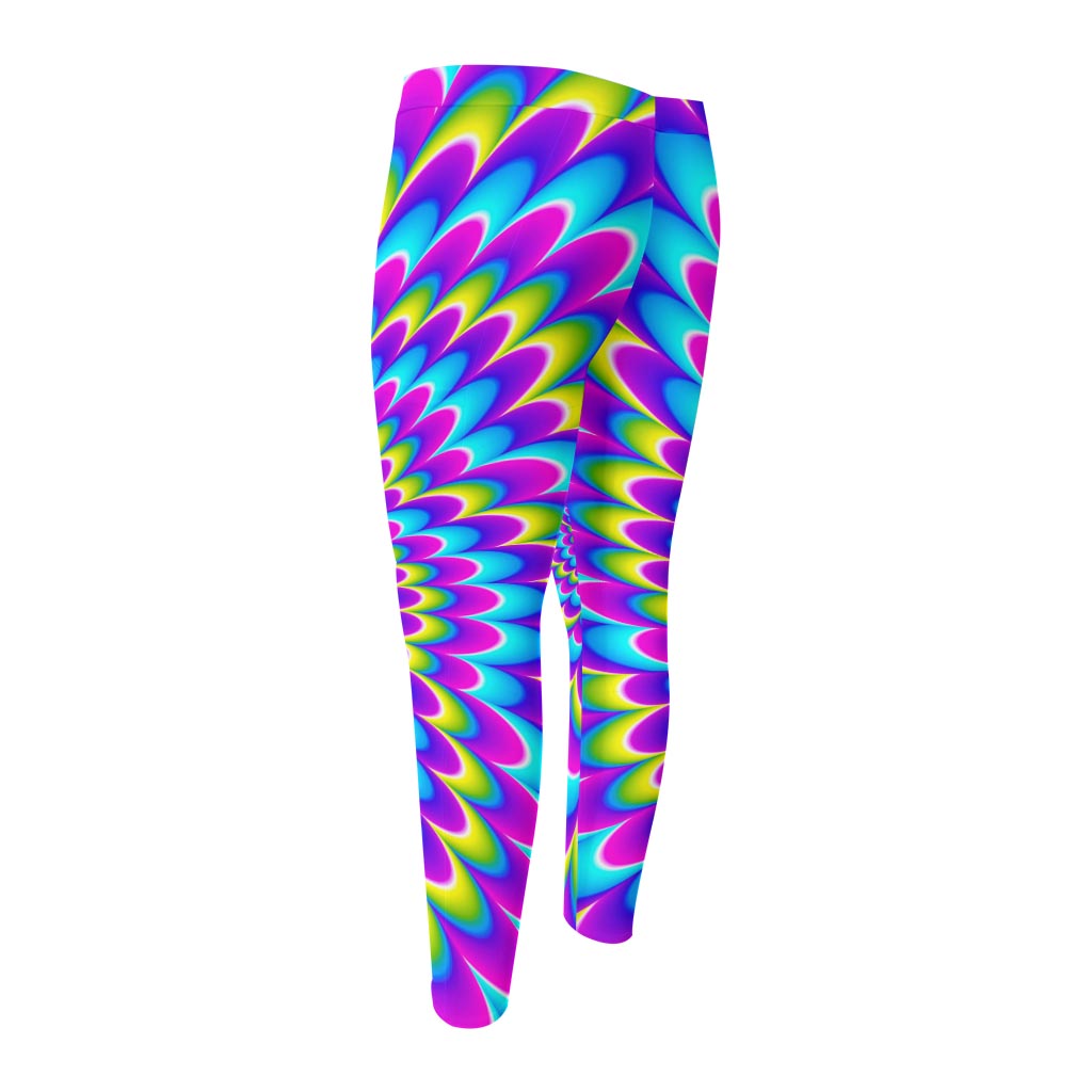 Abstract Dizzy Moving Optical Illusion Men's Compression Pants