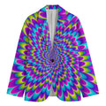 Abstract Dizzy Moving Optical Illusion Men's Cotton Blazer