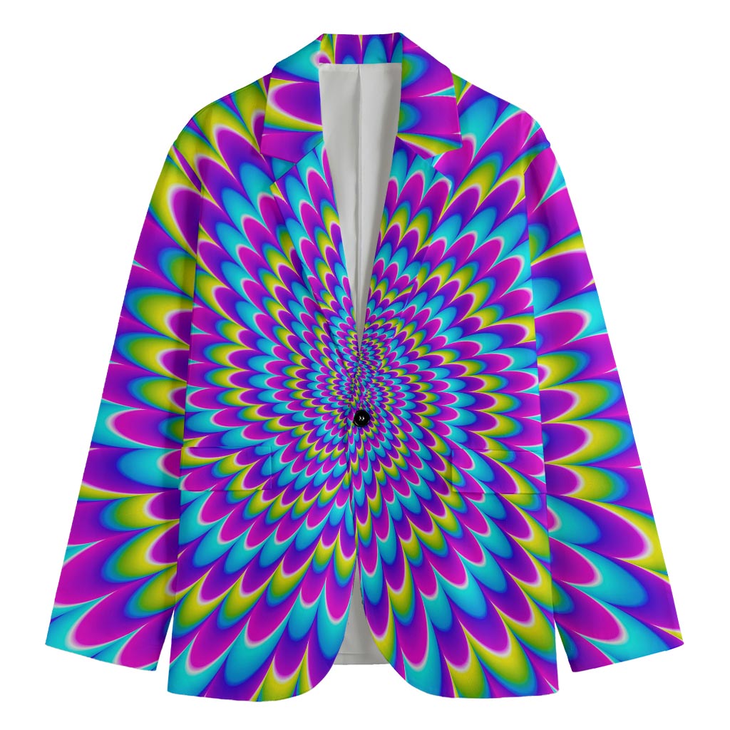 Abstract Dizzy Moving Optical Illusion Men's Cotton Blazer
