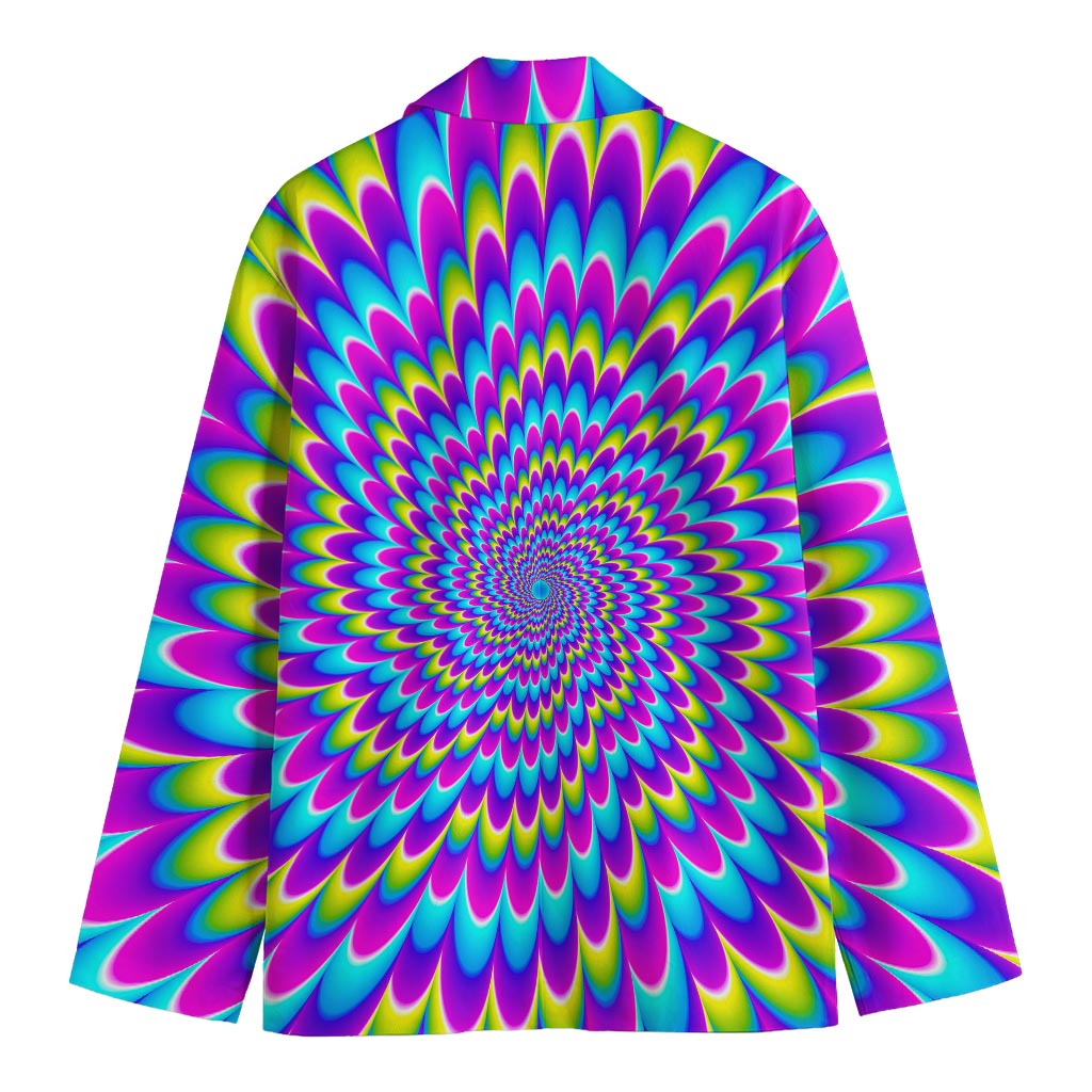 Abstract Dizzy Moving Optical Illusion Men's Cotton Blazer