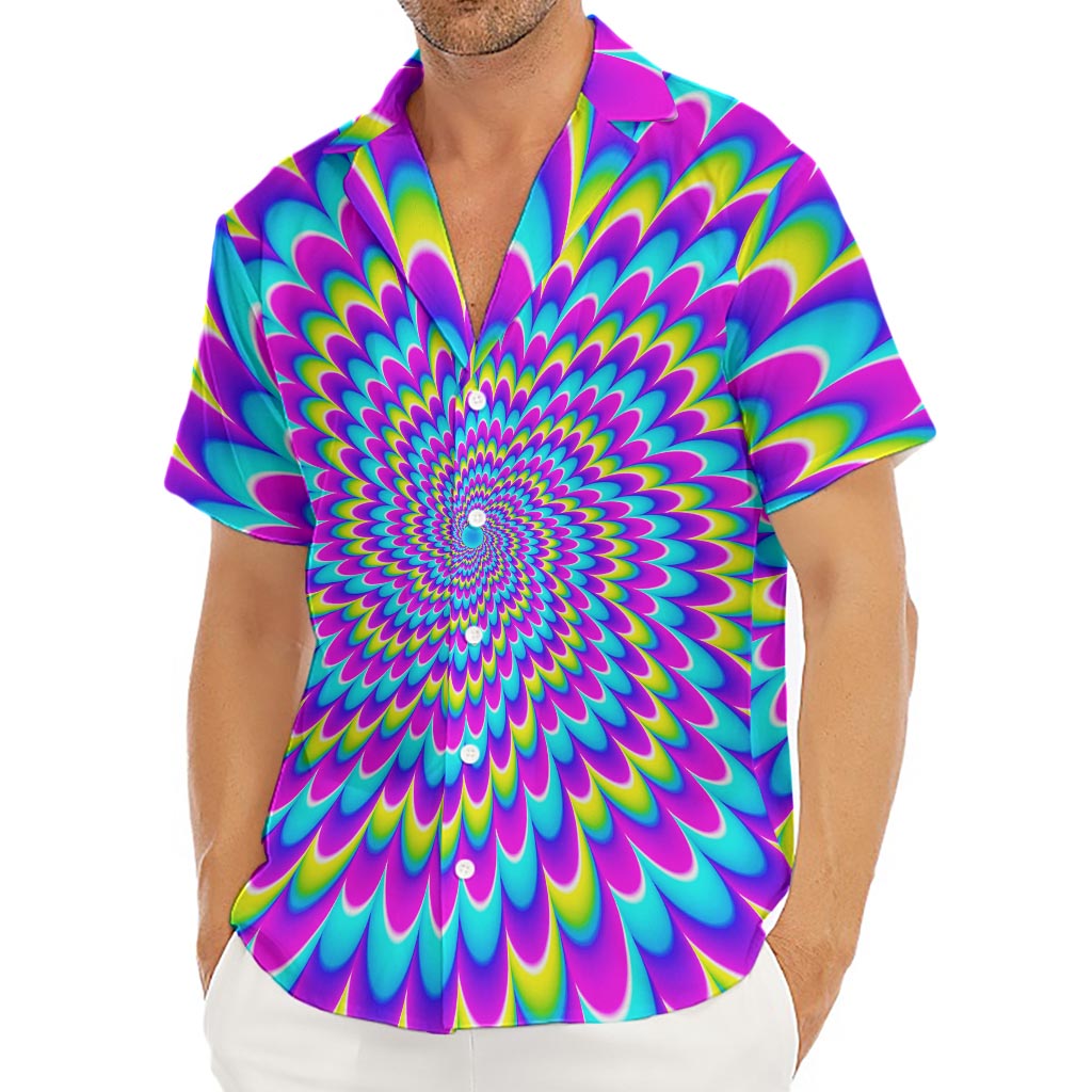 Abstract Dizzy Moving Optical Illusion Men's Deep V-Neck Shirt