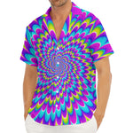 Abstract Dizzy Moving Optical Illusion Men's Deep V-Neck Shirt