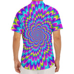Abstract Dizzy Moving Optical Illusion Men's Deep V-Neck Shirt