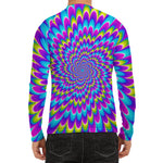Abstract Dizzy Moving Optical Illusion Men's Long Sleeve Rash Guard