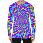 Abstract Dizzy Moving Optical Illusion Men's Long Sleeve T-Shirt