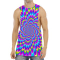 Abstract Dizzy Moving Optical Illusion Men's Muscle Tank Top