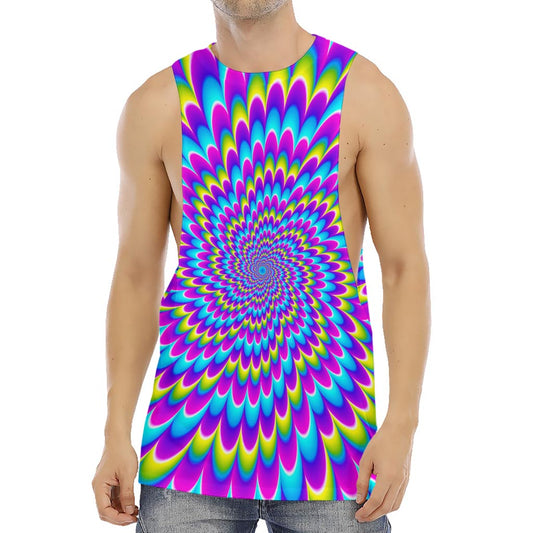 Abstract Dizzy Moving Optical Illusion Men's Muscle Tank Top