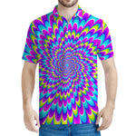 Abstract Dizzy Moving Optical Illusion Men's Polo Shirt