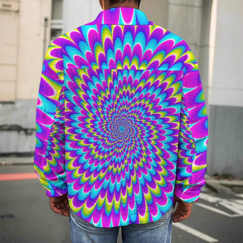 Abstract Dizzy Moving Optical Illusion Men's Shirt Jacket