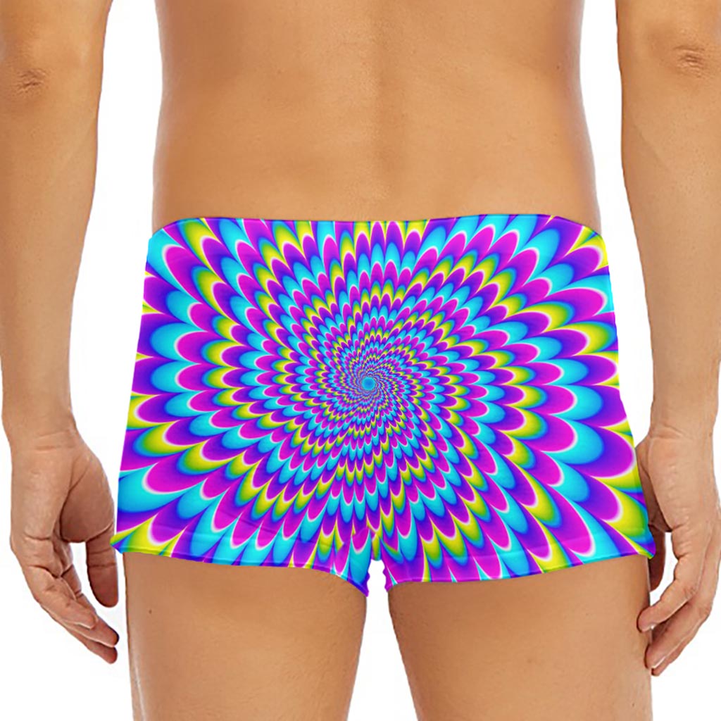Abstract Dizzy Moving Optical Illusion Men's Short Boxer Briefs