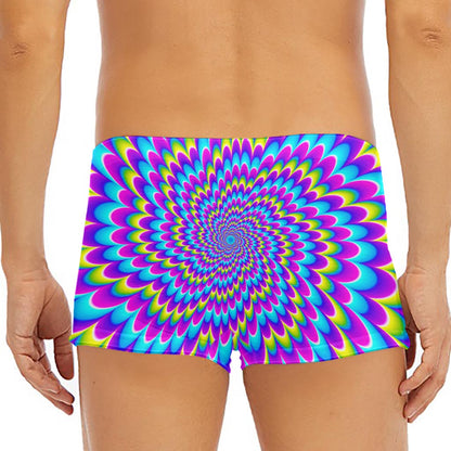 Abstract Dizzy Moving Optical Illusion Men's Short Boxer Briefs