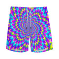 Abstract Dizzy Moving Optical Illusion Men's Athletic Shorts