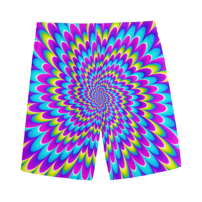 Abstract Dizzy Moving Optical Illusion Men's Sports Shorts