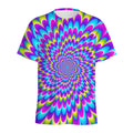 Abstract Dizzy Moving Optical Illusion Men's Athletic T-Shirt