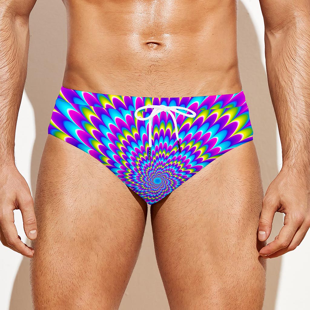Abstract Dizzy Moving Optical Illusion Men's Swim Briefs